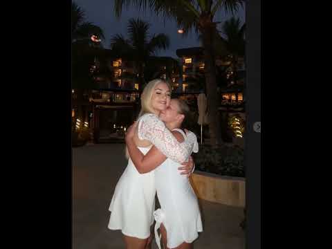 +First ever Brooke and Sister Elana | Vacation pose and hug